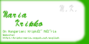 maria kripko business card